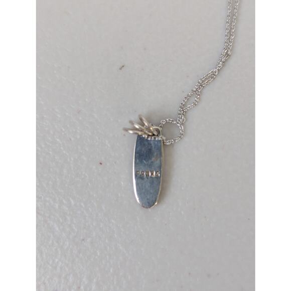 Peyote Bird Sterling Silver Pendant Necklace White Stone Charm Boho Western NWT - Picture 2 of 5